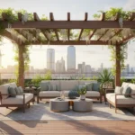 Biến Sân Thượng Nắng Nóng Thành ''Phòng Khách'' Ngoài Trời Sang Trọng Với Giàn Hoa Pergola Gỗ Nhựa WPC