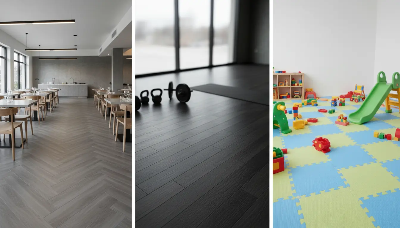 Sàn Nhựa Hèm Khóa: Giải Pháp Sàn Tối Ưu Cho Nhà Hàng, Phòng Gym, Trường Mầm Non