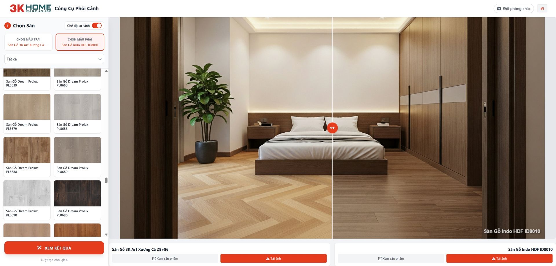 Công Cụ Phối Cảnh 3K Home Warehouse – Chọn Sàn Cho Phòng Của Bạn Chỉ Sau Vài Giây 3 Cong Cu Phoi Canh Tinh Nang So Sanh
